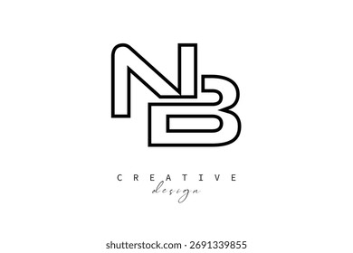 NB Creative Monogram Logo Design-Stock Creative Branding Design Concept