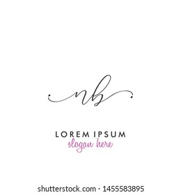 NB Initial beauty monogram logo vector