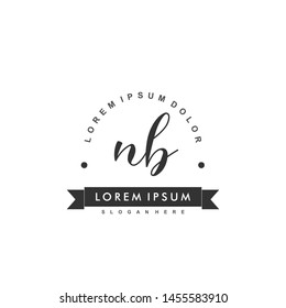 NB Initial beauty monogram logo vector