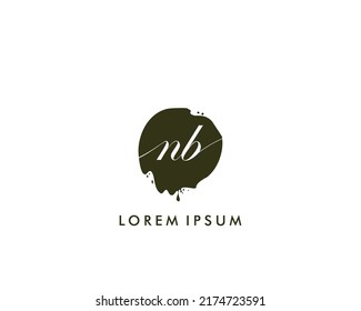 NB Logotipo inicial de monograma de belleza vectorial