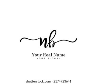 NB Initial beauty monogram logo vector