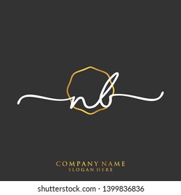 NB Initial handwriting logo template