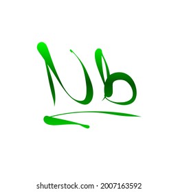 Nb initial handwritten logo for identity