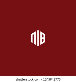 nb initial hexagon icon letter geometric.eps
