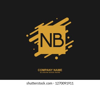 NB Initial letter geometric logo vector 