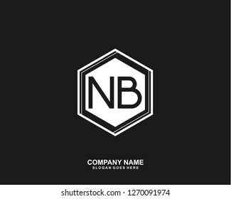 NB Initial letter geometric logo vector 