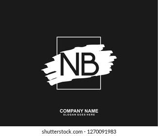 NB Initial letter geometric logo vector 