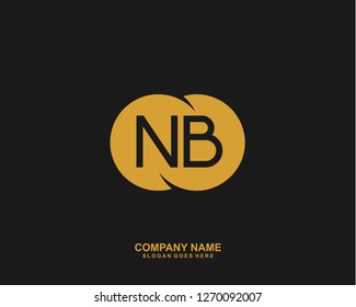 NB Initial letter geometric logo vector 