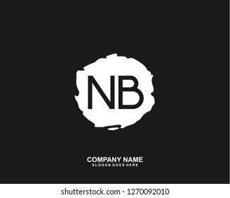 NB Initial letter geometric logo vector 
