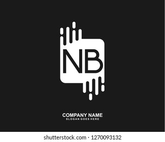 NB Initial letter geometric logo vector 