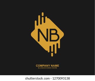 NB Initial letter geometric logo vector 