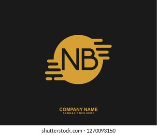 NB Initial letter geometric logo vector 