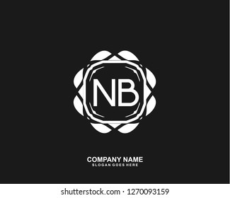 NB Initial letter geometric logo vector 