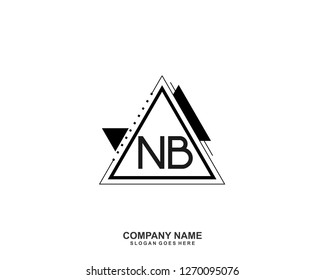 NB Initial letter geometric logo vector 