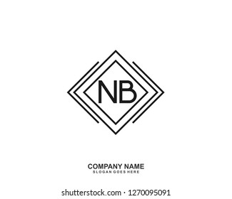 NB Initial letter geometric logo vector 