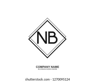 NB Initial letter geometric logo vector 
