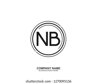 NB Initial letter geometric logo vector 