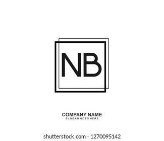NB Initial letter geometric logo vector 