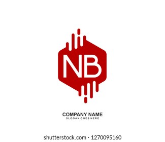 NB Initial letter geometric logo vector 