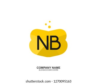 NB Initial letter geometric logo vector 