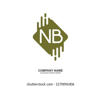 NB Initial letter geometric logo vector 