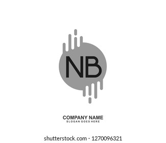 NB Initial letter geometric logo vector 