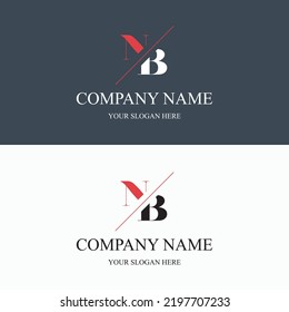 NB initial letter Logo Clothing modern minimalist urban creative Fashion brand Luxury Logo template. NB business monogram streetwear photography boutique apparel versatile Modern concept Logo.