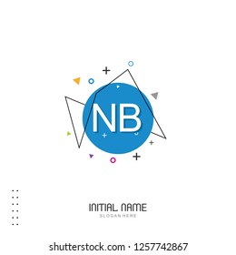 NB Initial logo template vector