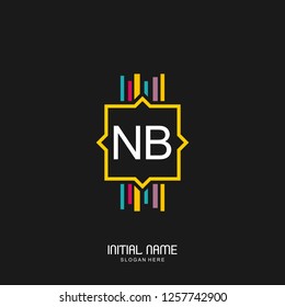 NB Initial logo template vector