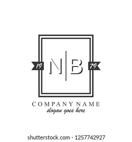 NB Initial logo template vector