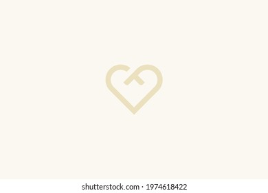 nb initial love logo template vector