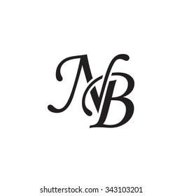 NB initial monogram logo