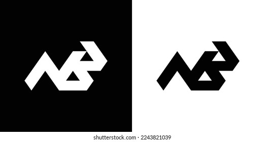 NB letter logo design, NB monogram initials letter logo concept, creative icon, vector