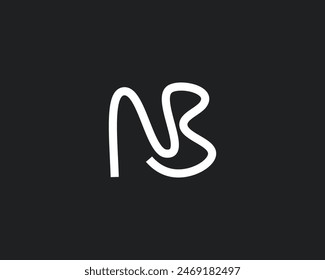 NB Letter Logo Design Template Vector
