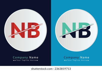 NB Letter Logo Design Vektorvorlage.