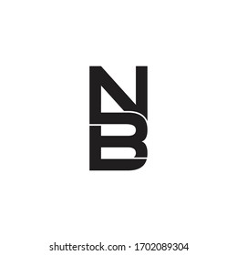 nb letter original monogram logo design