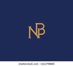 NB letter type style linked logo design