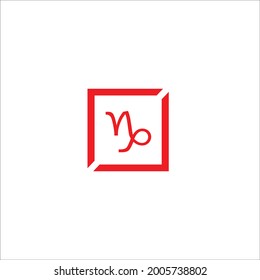 nb letter vector logo design box