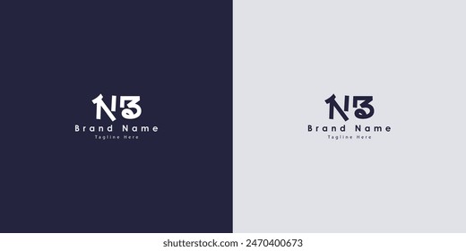 NB letters vector logo design