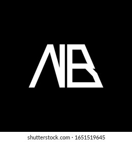 NB logo abstract monogram isolated on black background