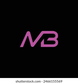 Diseño de logotipo de NB icono de Plantilla Ilustración vectorial diseño mínimo