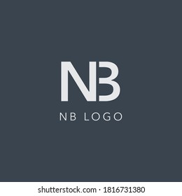 Diseño del logo de NB. Ilustración vectorial.