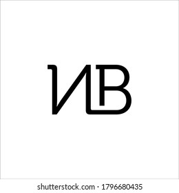 NB logo design vector sign