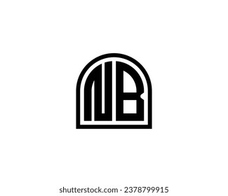 plantilla vectorial de diseño de logotipo de NB