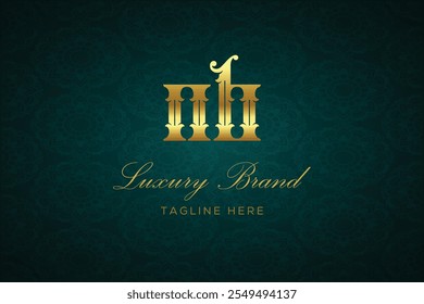 NB LUXURY LETTER LOGO DESIGN. It is a luxury letter monogram logo, this logo is made by combining two letters