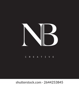 
NB Monograma Logo Mínimo Elegante Letra marca para Luxo, Moda   Marcas criativas	
