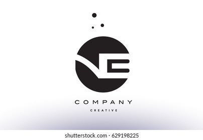 NB N B alphabet company letter logo design vector icon template simple black white circle dot dots creative abstract
