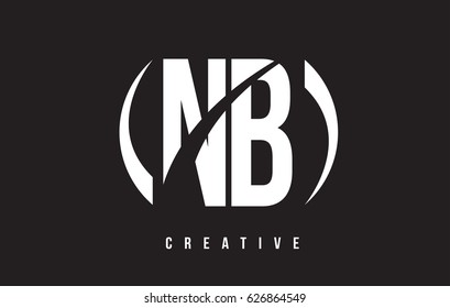 NB N B White Letter Logo Design with White Background Vector Illustration Template.