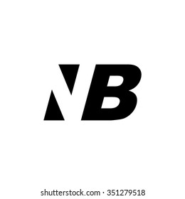 NB negative space letter logo