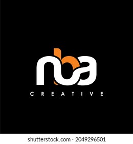 nba creative letter logo design vector icon illustration